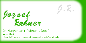 jozsef rahner business card